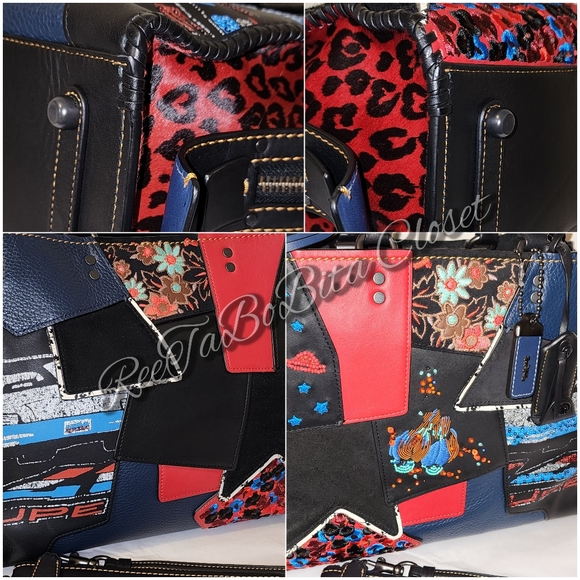 Coach 1941 Red Multi Rogue and Matching 1941 Wristlet - Picture 4 of 10